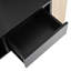 Table basse noire avec 2 tiroirs et compartiments latéraux pour l'organisation, 41,3 x 23,6 pi-265353279-265353278