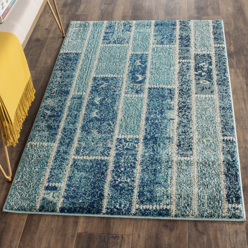 Burr Performance Striped Rug, Rectangle 9' x 12'