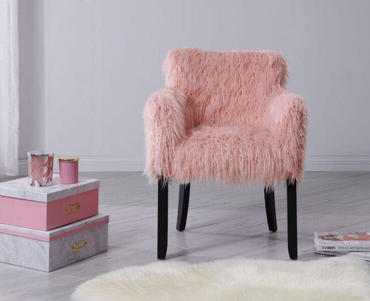 Farryn Upholstered Faux Fur Armchair