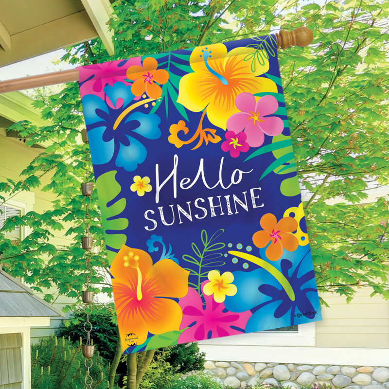 Hello Sunshine House Flag