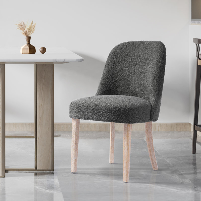 19.5'' H Upholstered Side Chair, Gray, 1
