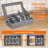 Fabric Sliverware Storage Box With Lid, Grey