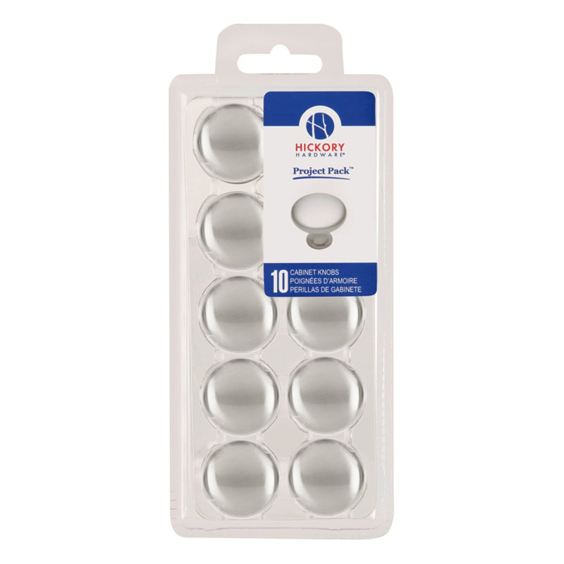 Metropolis 1 1/8" Diameter Mushroom Knob Multipack, Satin Nickel