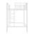 Twin XL Size Metal Loft Bed, Loft Bed with Easy Climbing Ladder and Guardrails , White-1337961680
