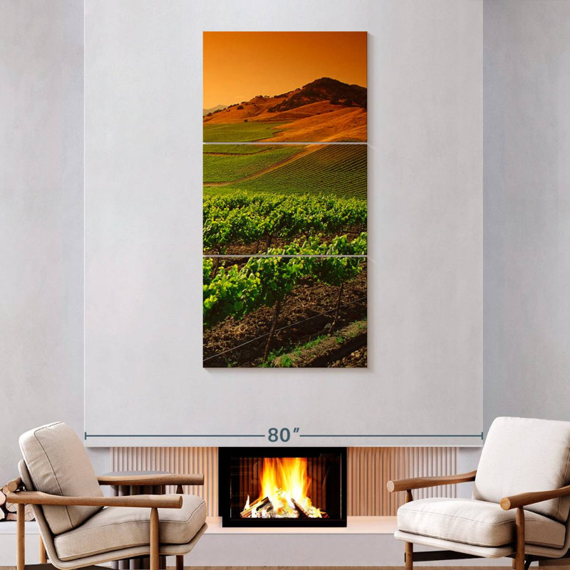 Carneros Vineyard Twilight, H 75 po x l 36 po