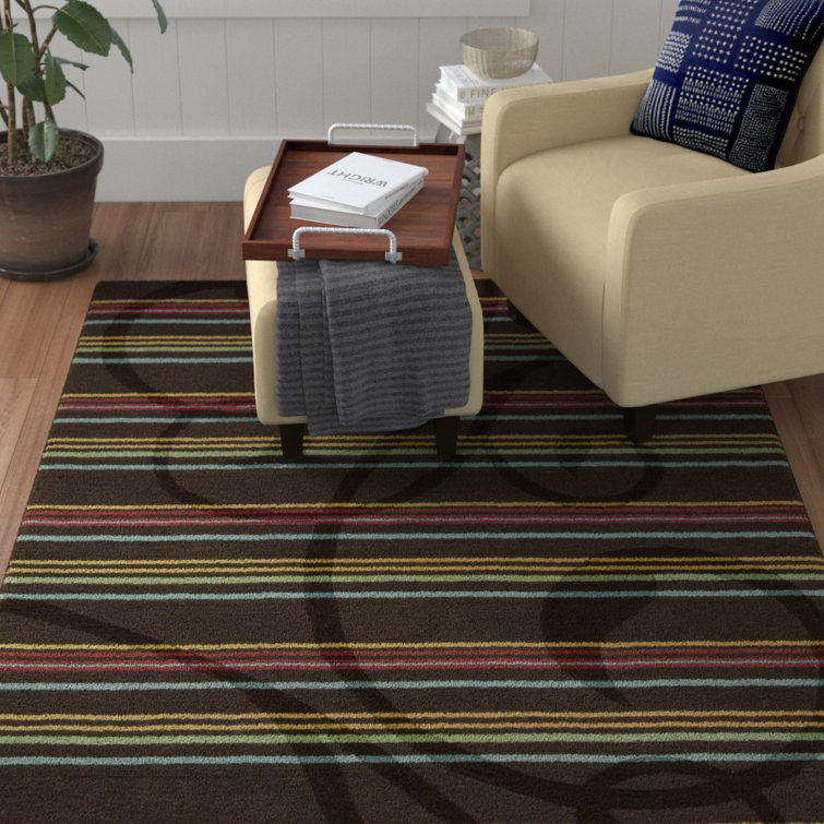 Aviston Hand-Tufted Wool Espresso Area Rug