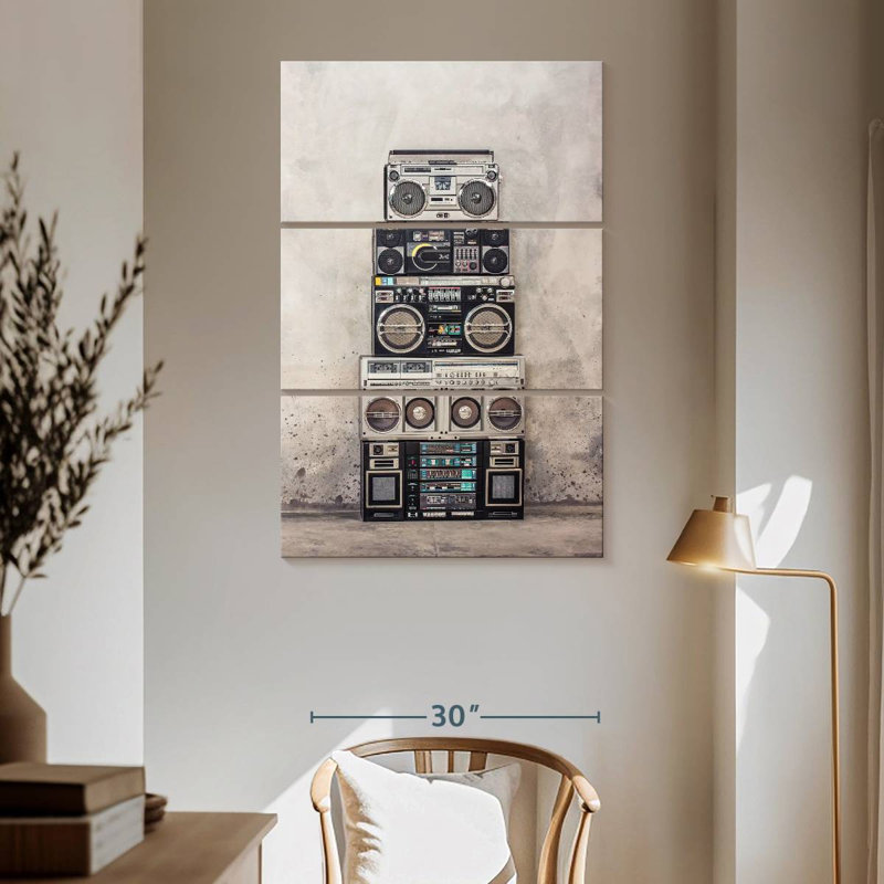 Abarca Boombox Stack, 65" H x 42" W
