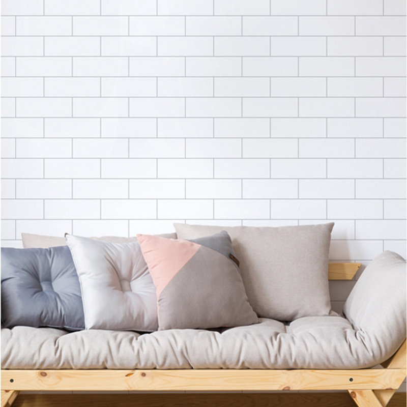 Rouleau de papier peint auto-adhésif L 9,8 pi x l 19,6 po Faux Bricks