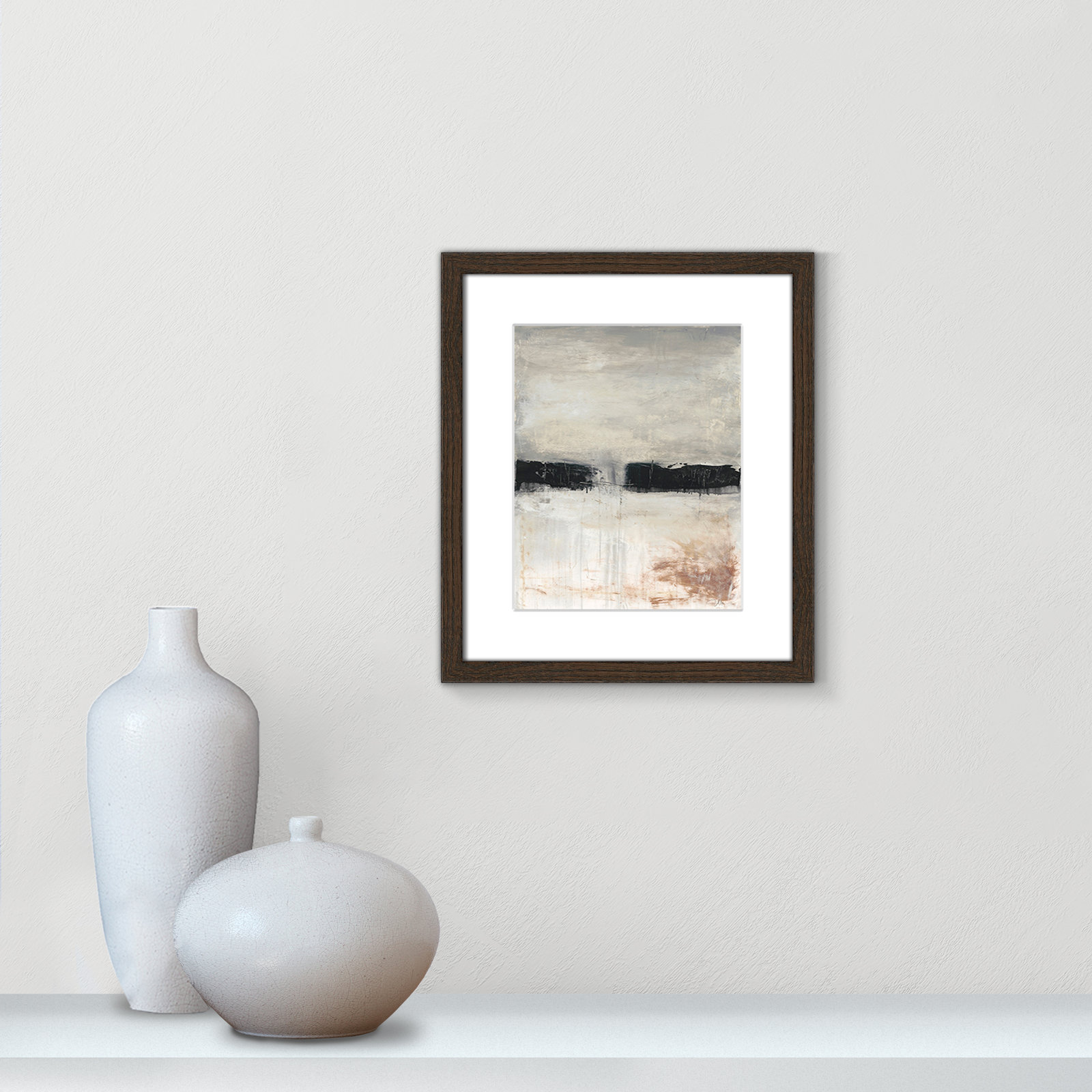 Autumn In The Dark Forest by Filippo Ioco, 15" H x 13" W x 0.75" D, Walnut Framed