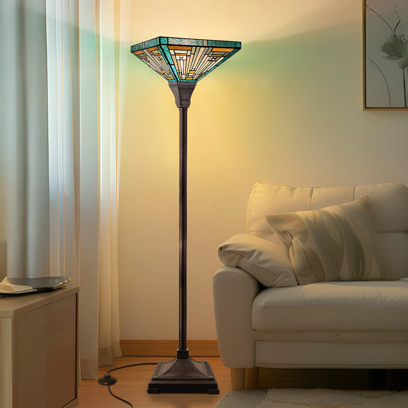 Lampe torchère sur pied 70 po Anuar, Lac vert