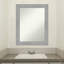 Miroir de salle de bain mural non biseauté en nickel brossé Vista-1974562483