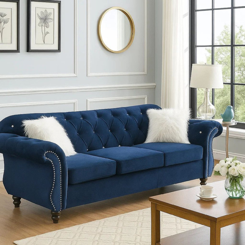 Canapé Chesterfield Shroyer, clair
