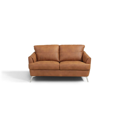 Causeuse Evioff Modern Canapé Safi, cuir cappuchino