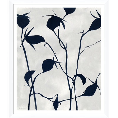 Ink Rose Hips Print by Susan Hable