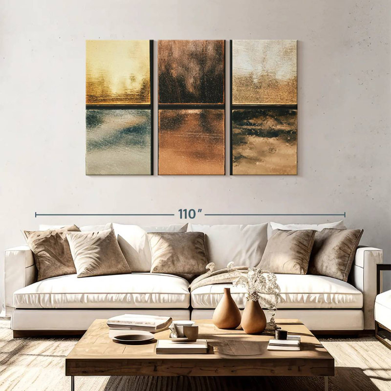 Avery Abstract Metallics, 48" H x 74" W