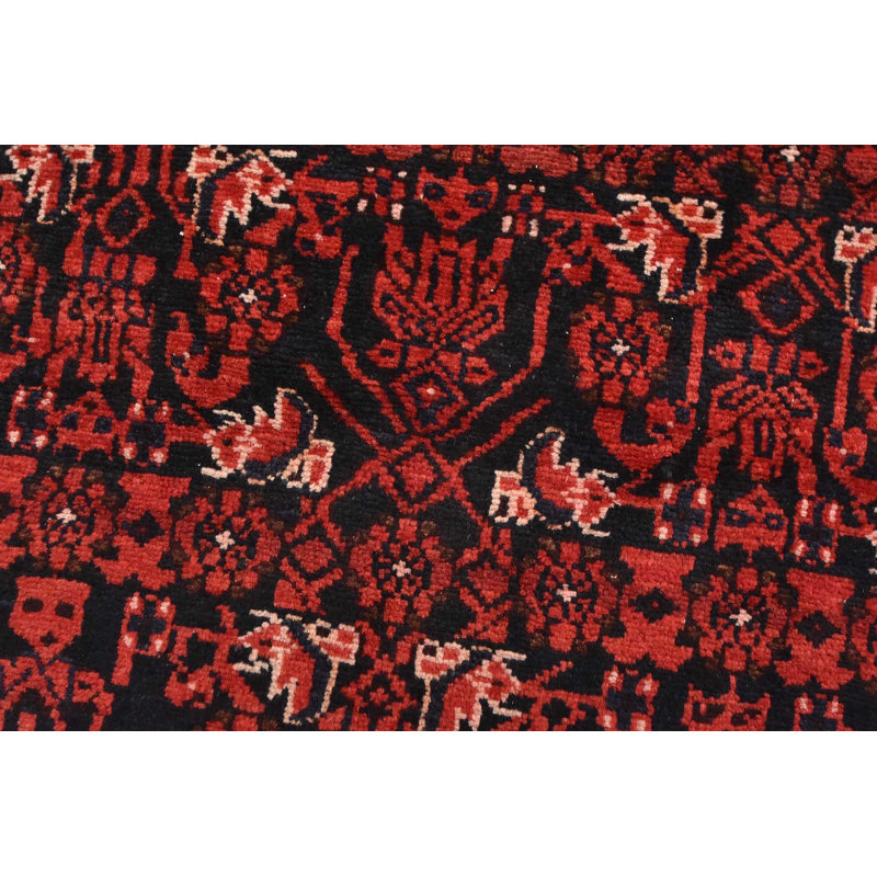 Tapis de couloir bleu en laine 3 pi 9 po x 13 pi 5 po Dezere