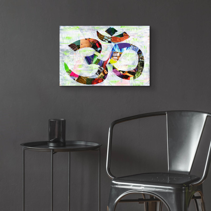 «Namaste» par Artpoptart, art mural en verre acrylique, H 16 po x l 24 po x P 0,2 po