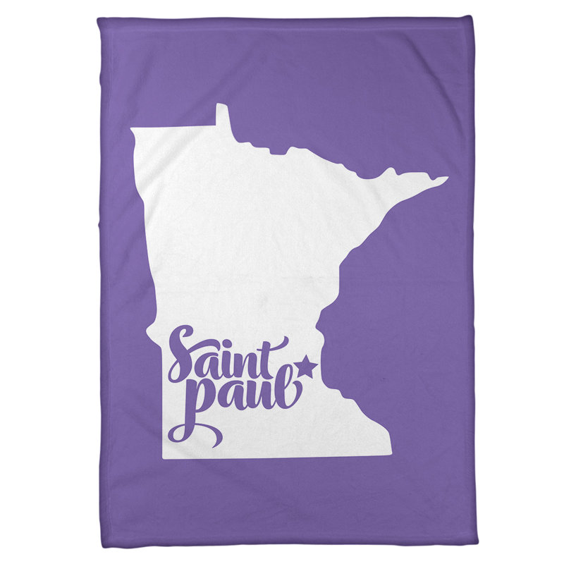 Polaire jeté saint paul minnesota, l 62,5 po x L 82,5 po, Mauve