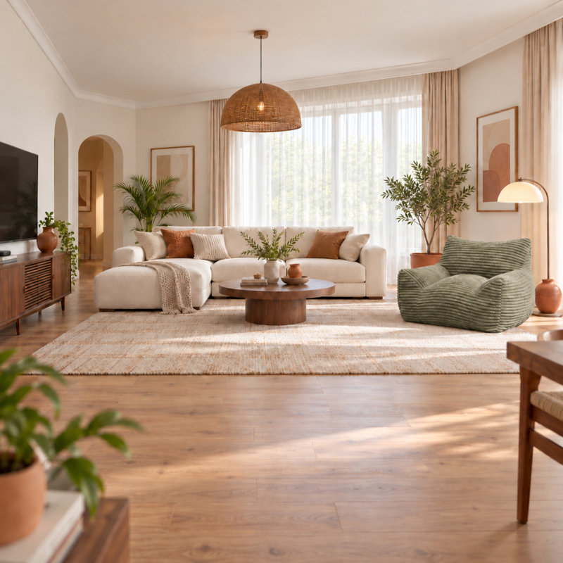 Grand fauteuil à billes et chaise longue en velours côtelé, Velours côtelé vert