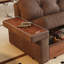 Causeuse à coussin 100% polyester Coffee