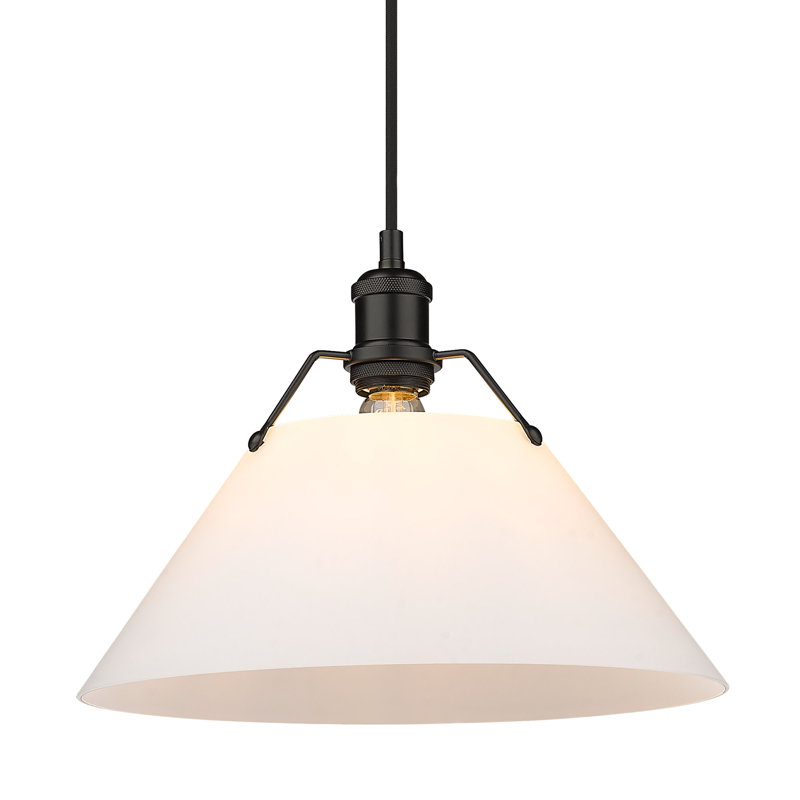 Weatherford 1 - Light Pendant, Matte Black, 131.5" H x 14" W x 14" D, Opal Glass