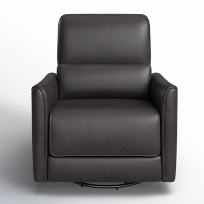 Santo 33" Genuine Leather Swivel Power Recliner