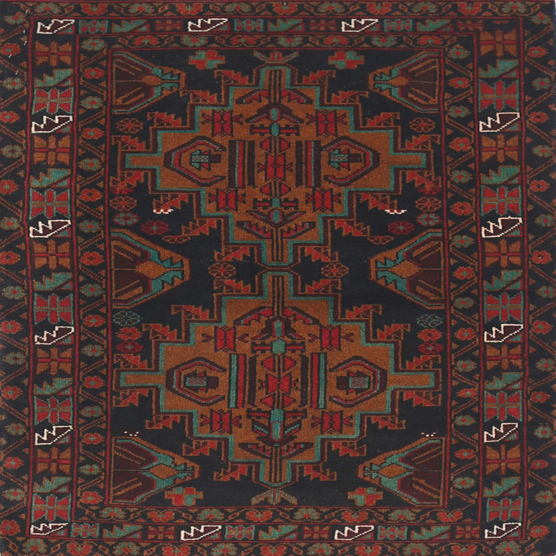 Cassulis Oriental Indoor Rug, Square 4'