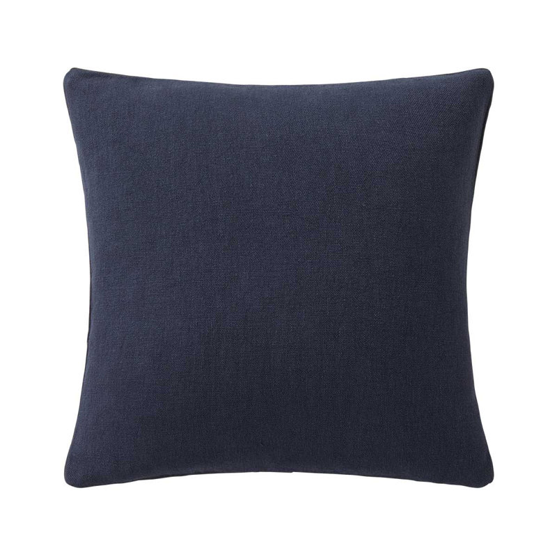PIGMENT Linen Pillow Cover & Insert, Navy, Square 22"