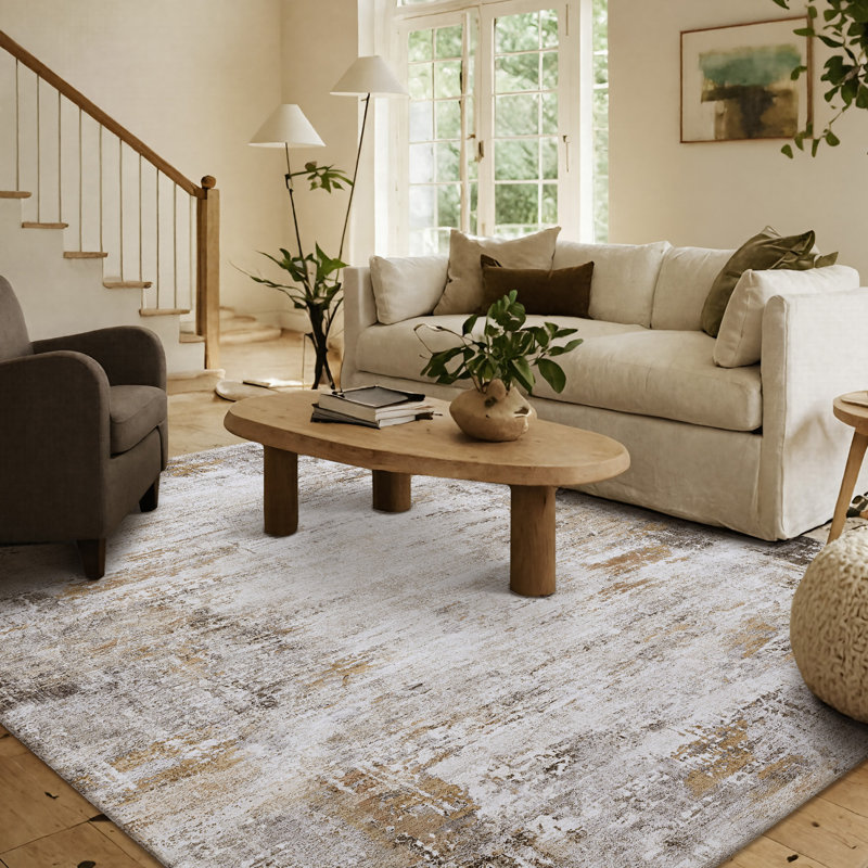 Machine Washable Oriental Rug, Rectangle 4'11" x 8'