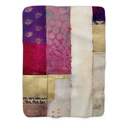 Vibrant Sari - 1 Piece Premium Sherpa Blanket Throw Blanket
