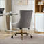 Fauteuil de bureau, siège de bureau en poils de lapin artificiel avec base en métal, chaise de bureau pivotante réglable, chaise de coiffeuse