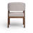 Enzo Walnut Upholstered Dining Chair - Armrest Modern Dining Chair - Side Chair for Living Room Dining Room Bedroom - Performance Fabric