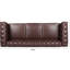 81,83 po avec accoudoirs carrés de 3 po, tissu brun foncé, coussins amovibles, assise de soutien d'une largeur de 3 places, similicuir, style contemporain-1312721353