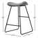 Younts Upholstered Counter Stool with Metal Frame