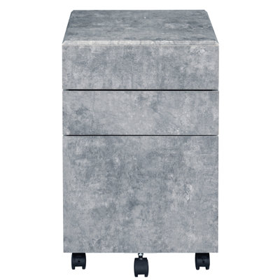 Silver 3-Drawer File Cabinet