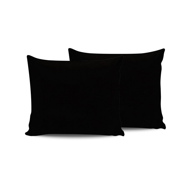 Ensemble de taie d'oreiller (2 pièces), Noir