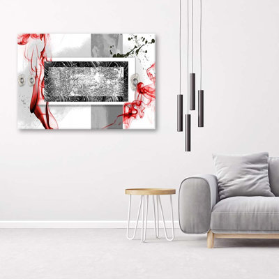 Abstract 3D Red - Wrapped Canvas Print
