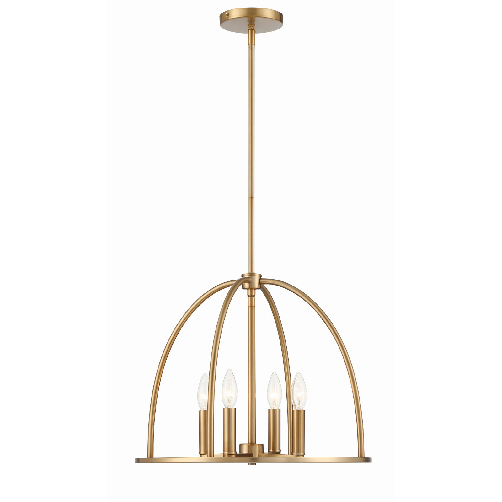 Roumel 4-Light Chandelier, Gold