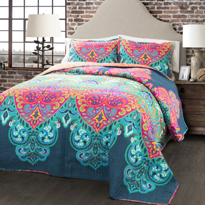 Lush Decor Boho Chic Reversible Cotton Quilt Set