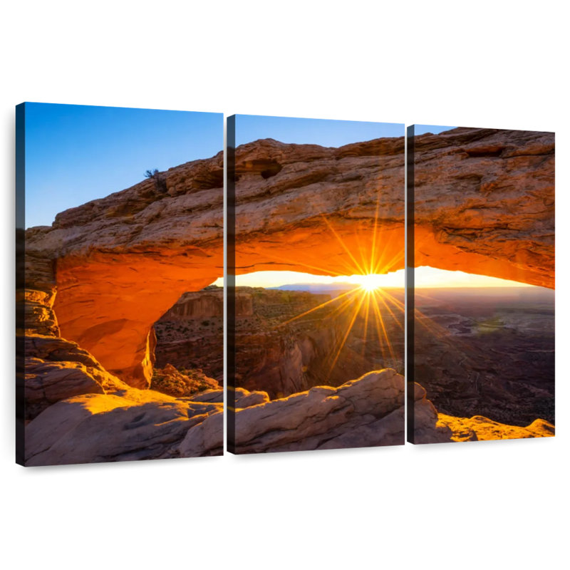 Lever du soleil au parc national de Canyonlands, H 20 po x l 33 po