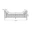Banc rembourré vert olive