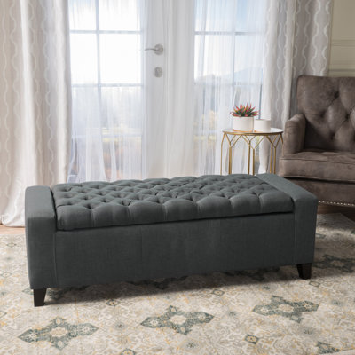 Banc de rangement capitonné avec accoudoirs, siège de hall d'entrée rembourré avec compartiment caché
