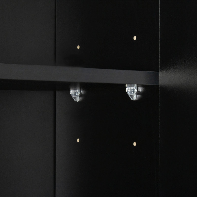 70,87 po de hauteur avec garde-robe et armoire de cuisine, avec 6 portes, 1 tablette ouverte et 1 tiroir pour la chambre à coucher