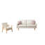 Ensemble de canapé et chaise en lin avec 2 coussins décoratifs