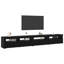 TV Cabinet Set 3 Pcs Black Oak Engineered Wood-904702286