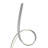 Modern Floor Lamp With LED Light Ribbon Column - Brushed Nickel Finish, Built-In 30W LED Array, 2800 Lumens, Foot Switch, Slim Profile For Living Room Bedroom Office