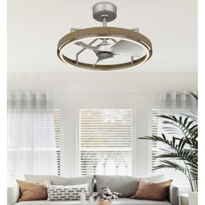 Ventilateur de plafond 16,5 po avec lumières DEL Zemora