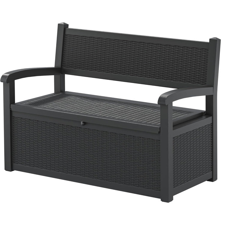 Lockable Waterproof Resin Outdoor Storage Chair, Brown