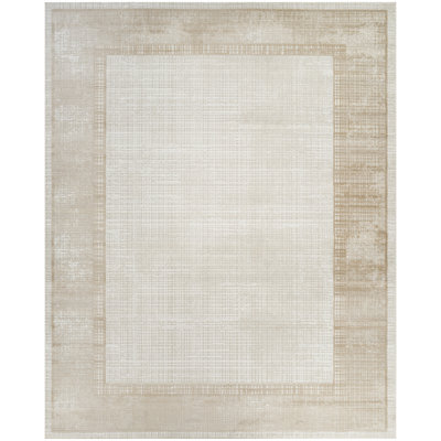 Leuchte 7'10" x 9'10" Ivory Beige Modern Indoor Rug