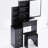 Compact Area Vanity With Cushioned Seat, Big Sliding Mirror, Multi-Layer Storage, Black Dressing Table For Restricted Bedroom Space Seat & Storage Bedrooms, , , , Ul Approved-438142748